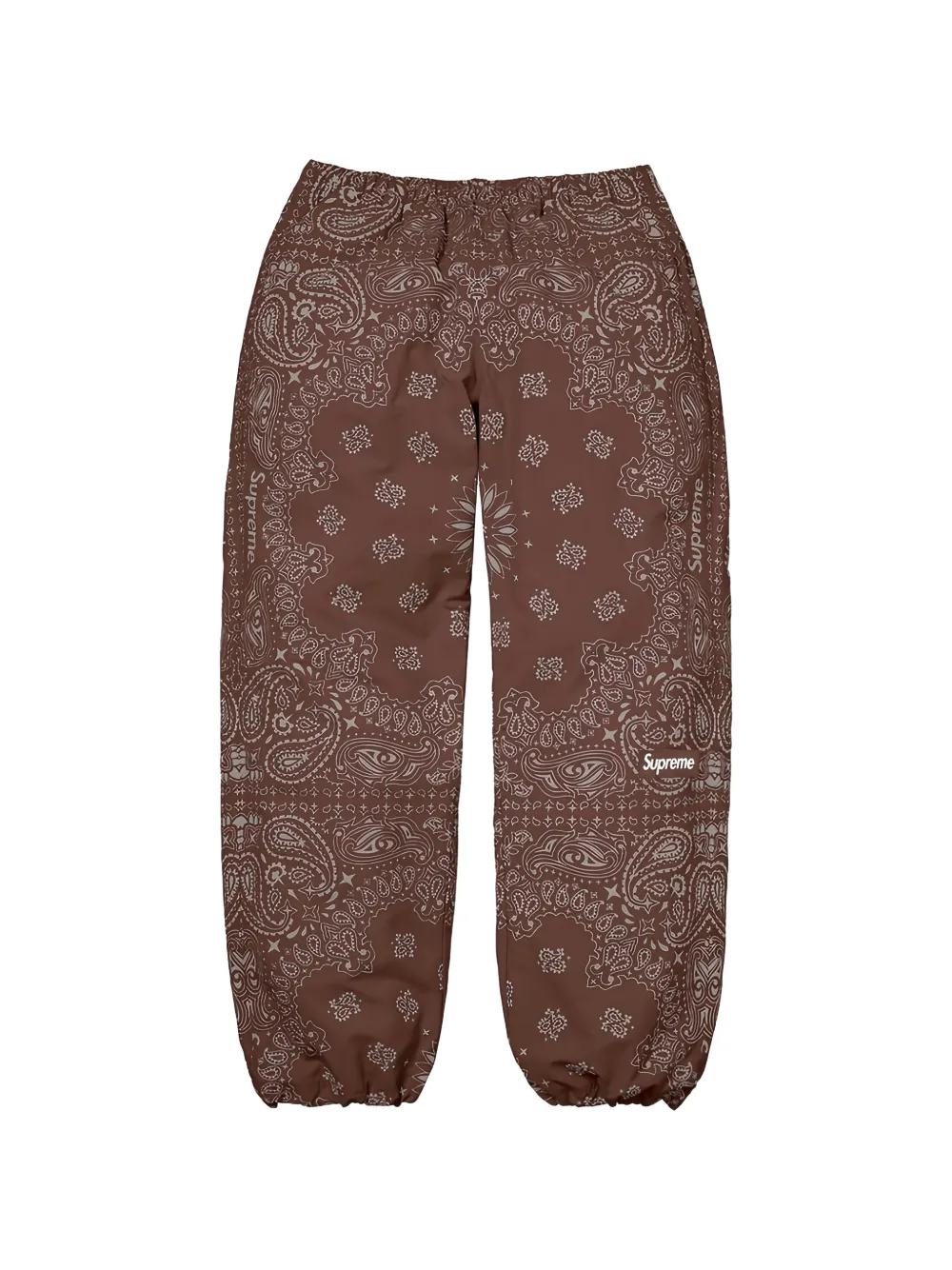 Supreme Pantaloni sportivi con stampa bandana - Marrone