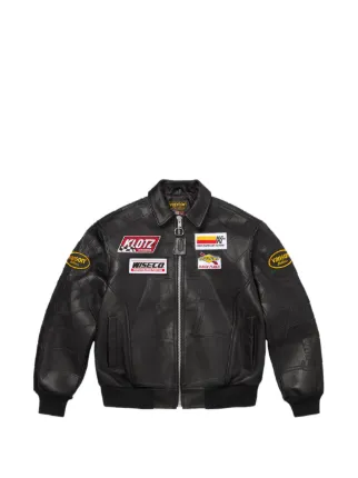 Supreme x Vanson Leathers x Marvel Spider-Man zip-up Leather