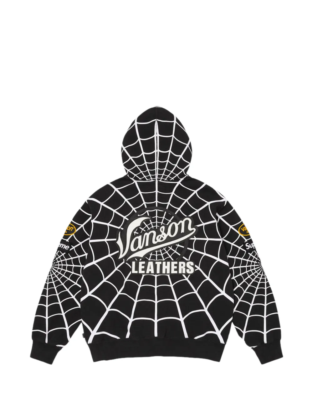 Supreme x Vanson Leathers x Marvel Spider-Man-print Hoodie | Black