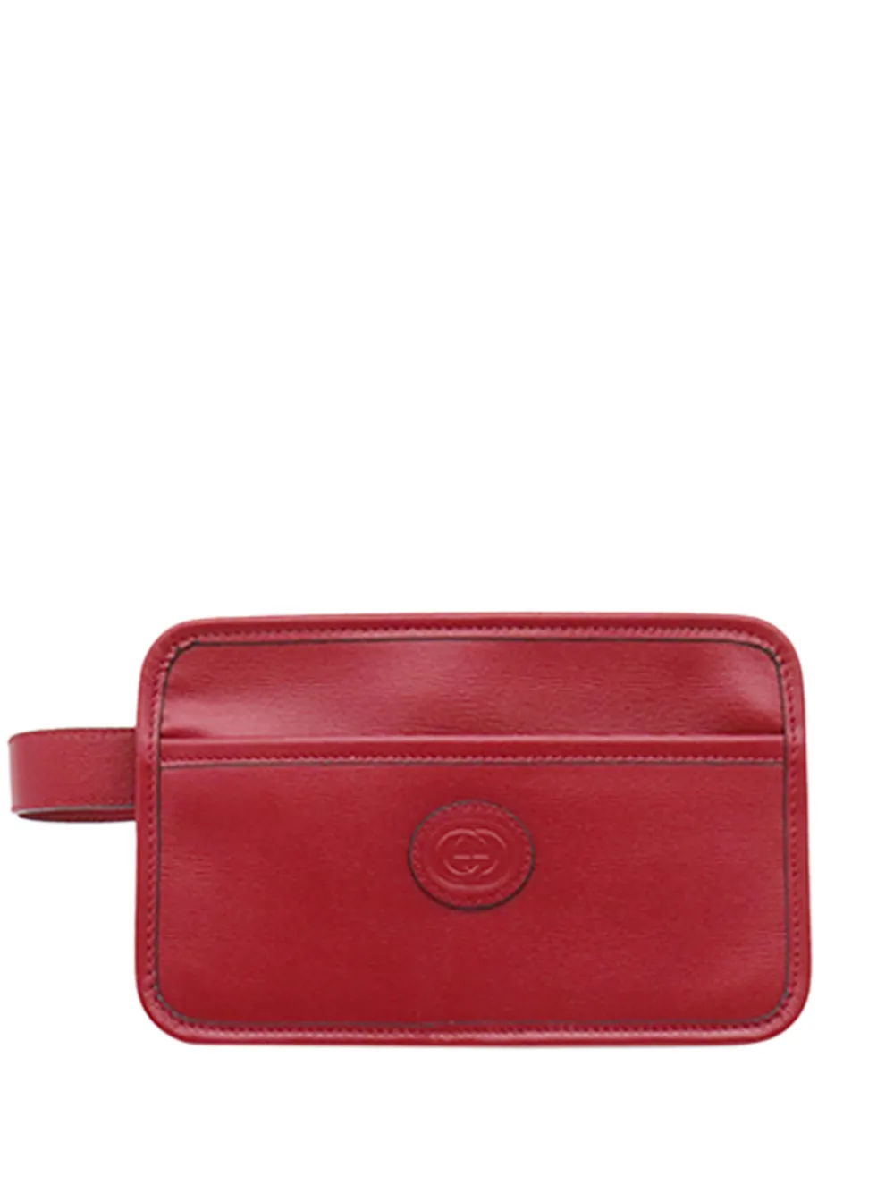 Gucci Pre-Owned 2016-2026 Calfskin Interlocking G clutch bag - Rosso