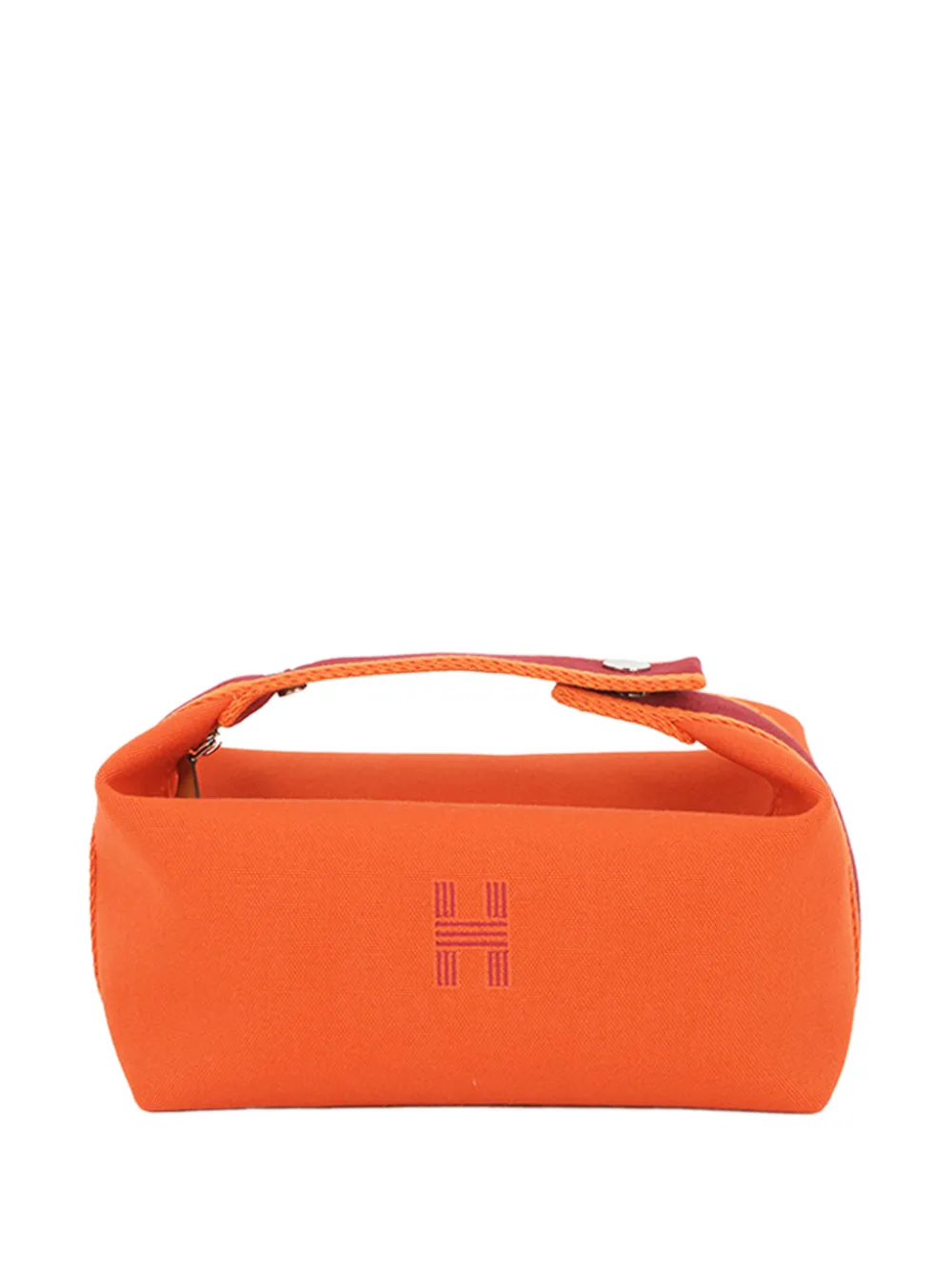 Hermès Pre-Owned 2020-2026 Small Toile Bride A Brac Case vanity bag - Arancione