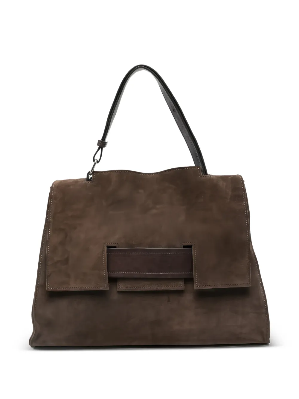 SOMMET large My Way suede tote bag - Braun