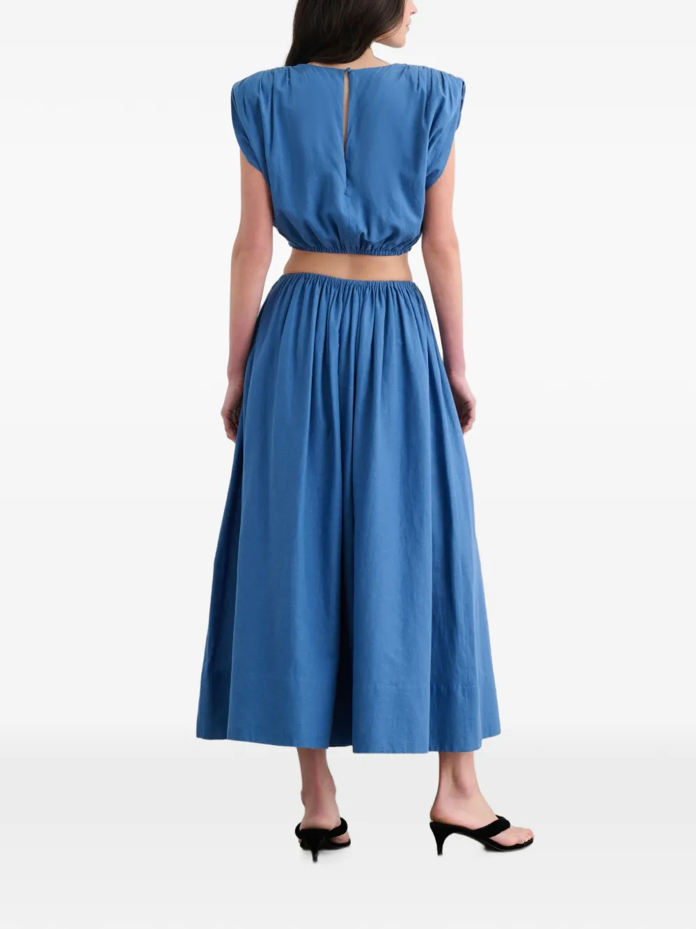 Toccin Imogen gesmockte midi-rok Blauw
