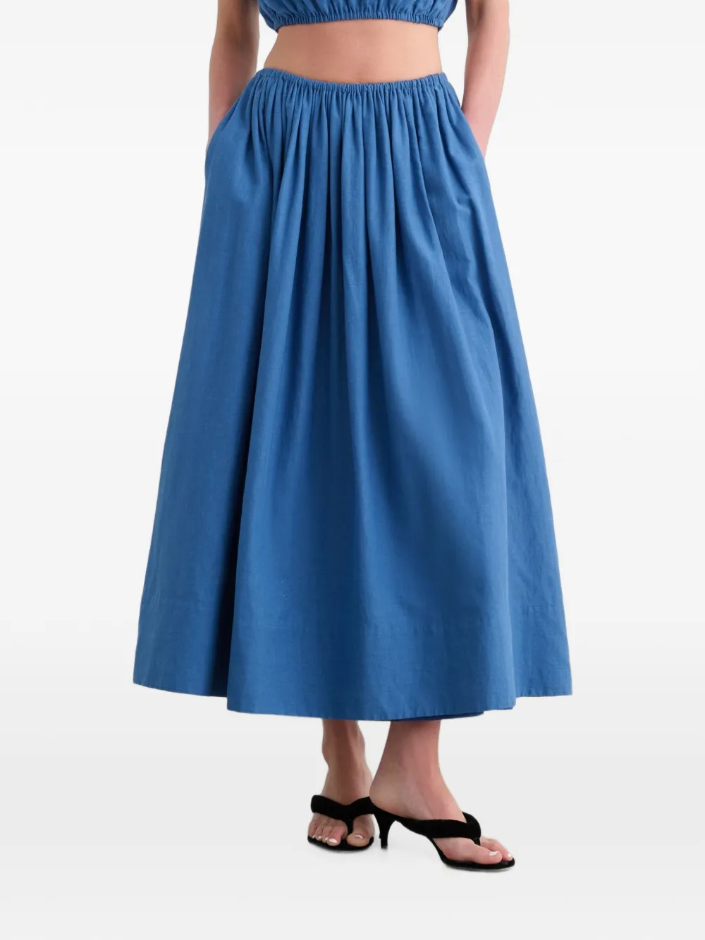 Toccin Imogen gathered midi skirt - Blu