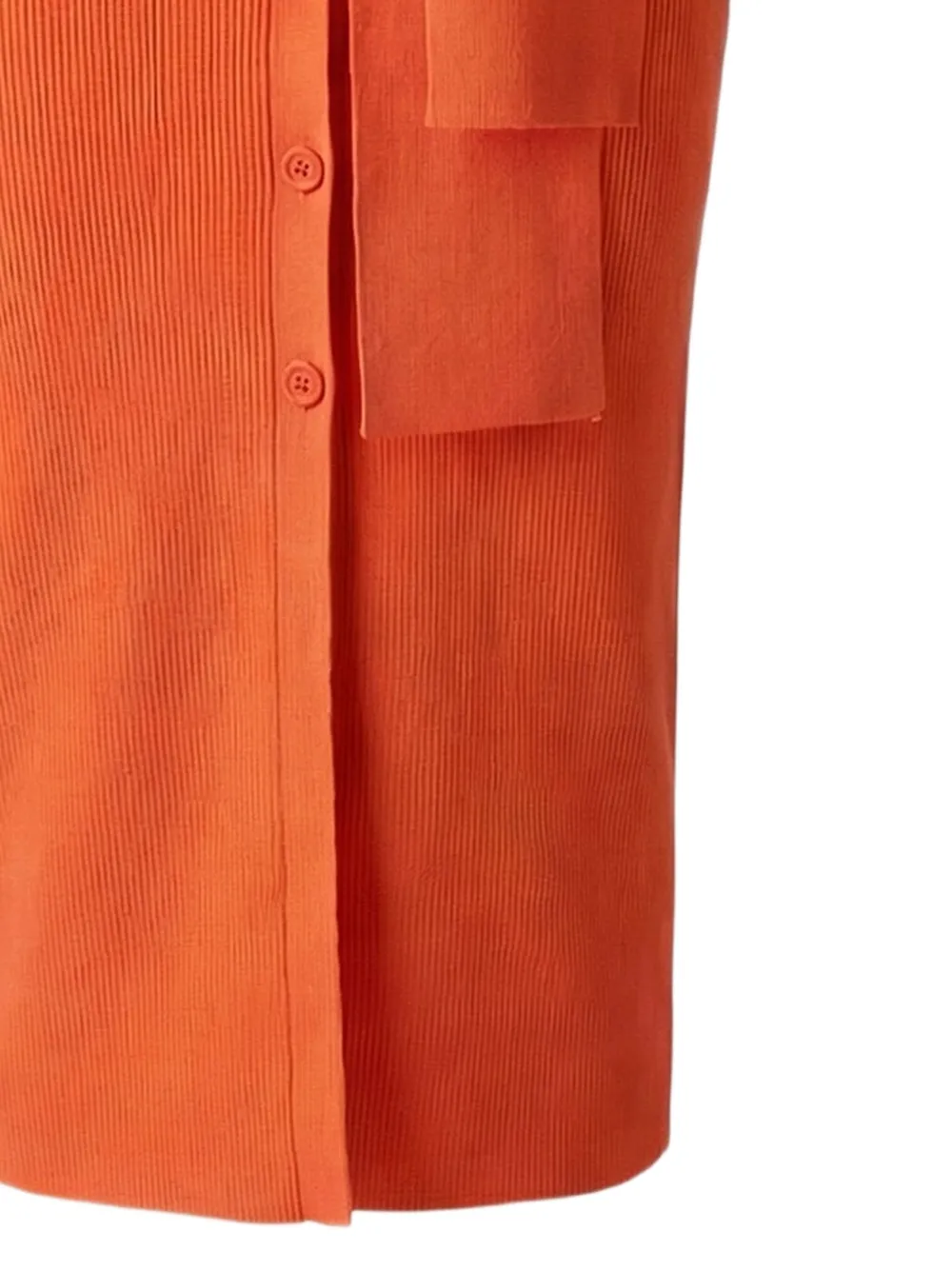 Toccin Agnes ribgebreide midi-jurk Oranje