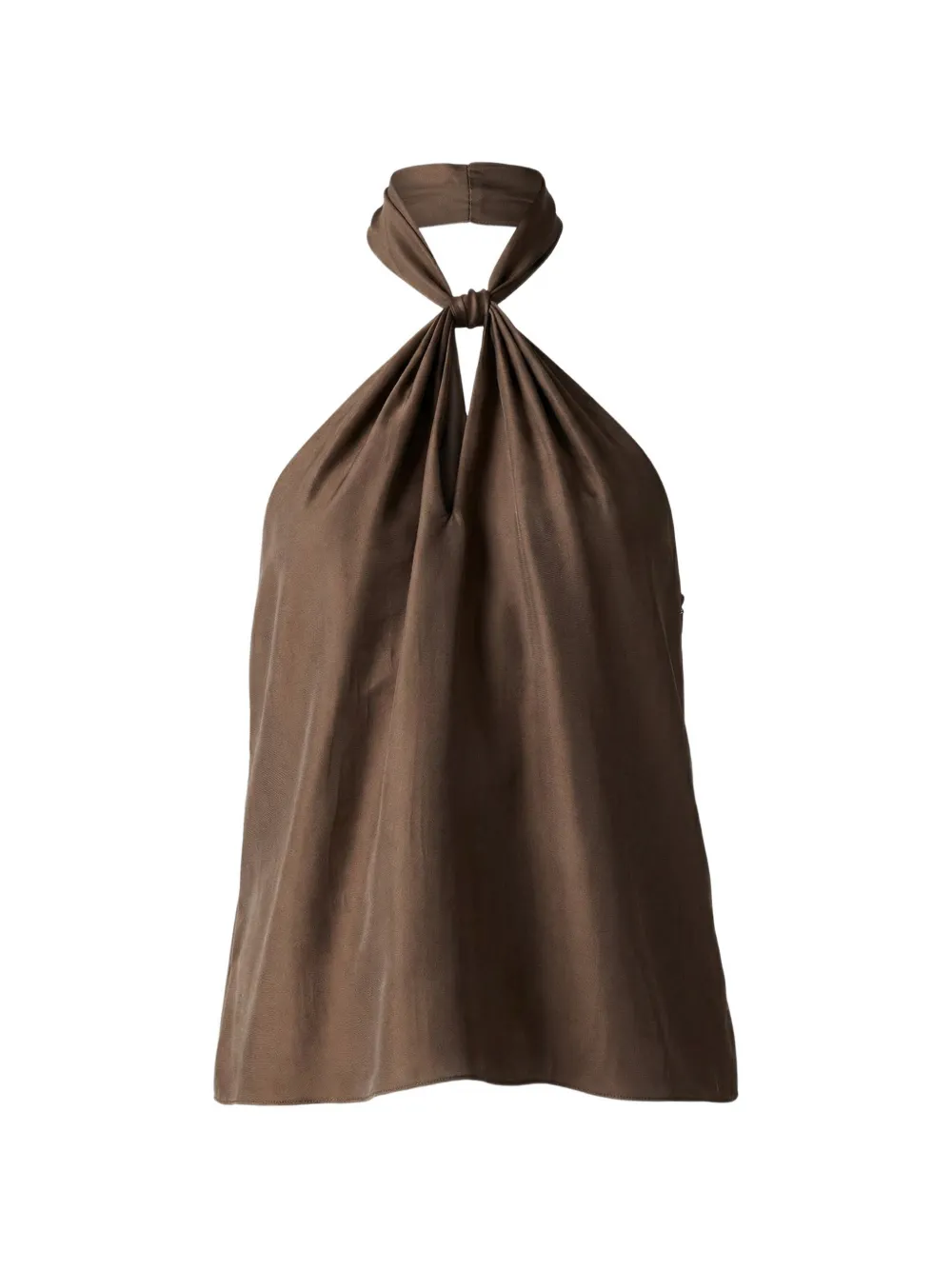 Toccin Everlee knotted halterneck blouse - Marrone
