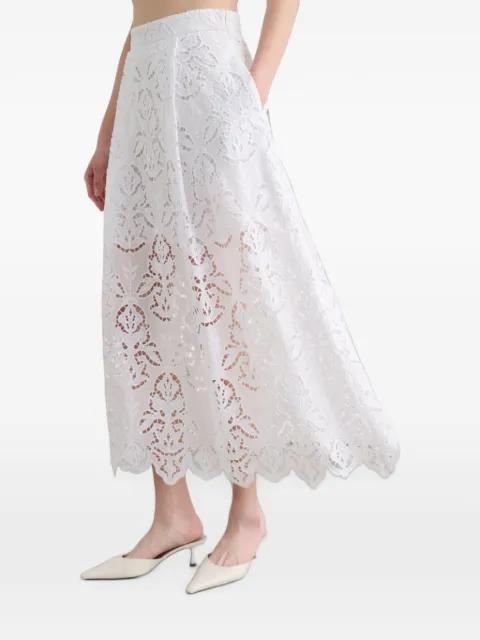 Toccin Stacy guipure-lace scalloped skirt