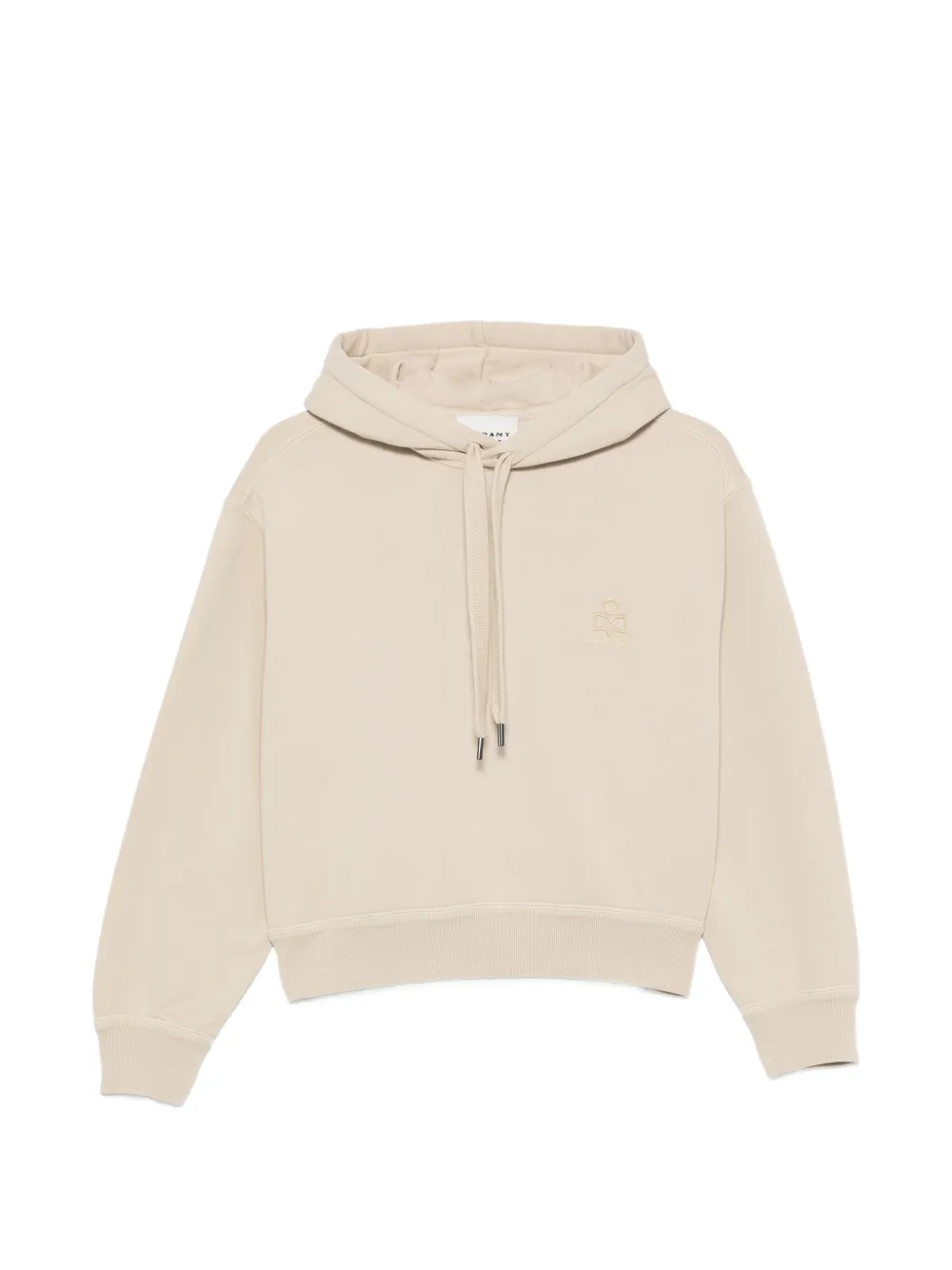 MARANT ÉTOILE logo-embroidered drawstring hoodie - Toni neutri