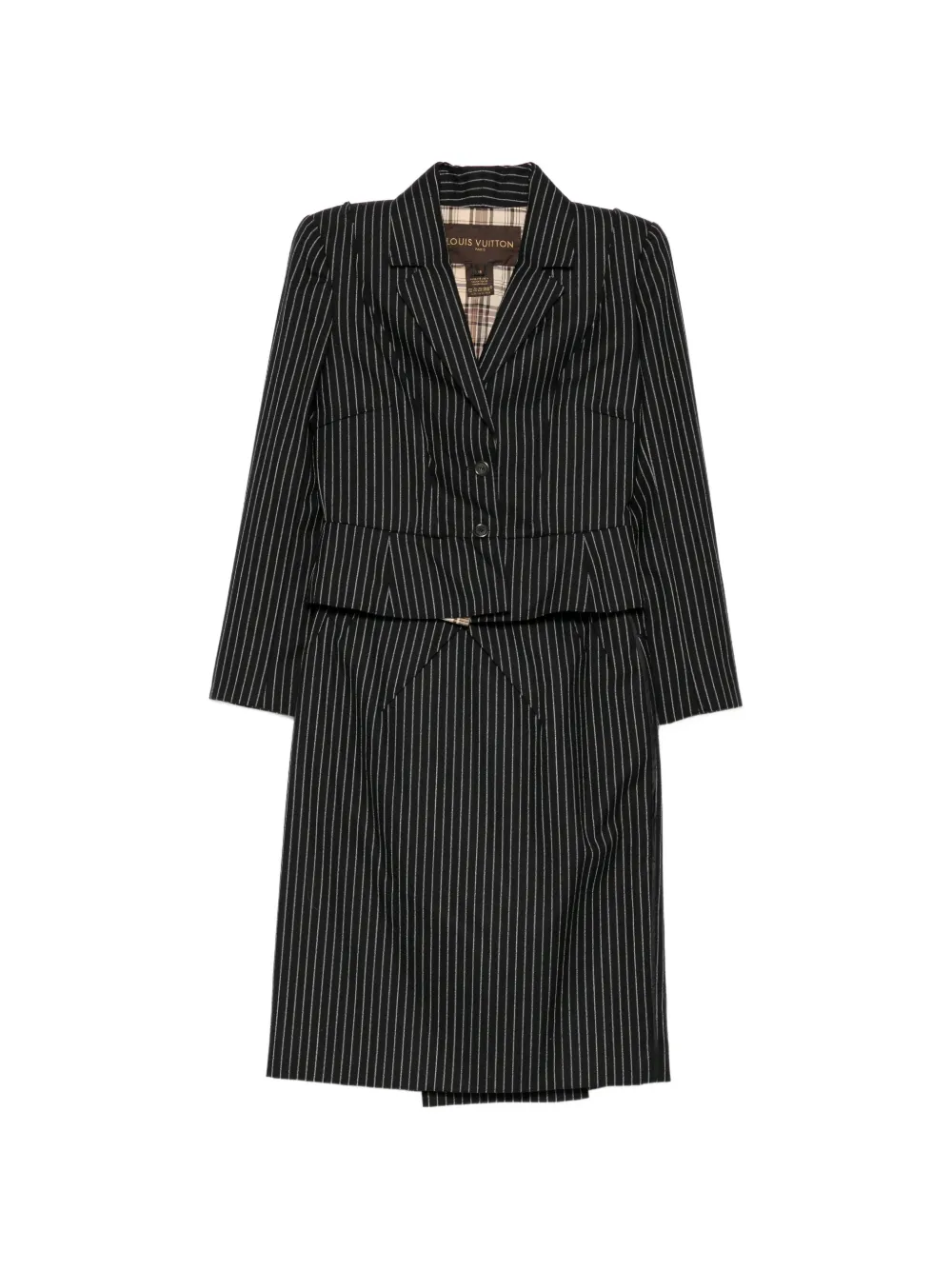 Louis Vuitton Pre-Owned striped skirt suit set - Nero
