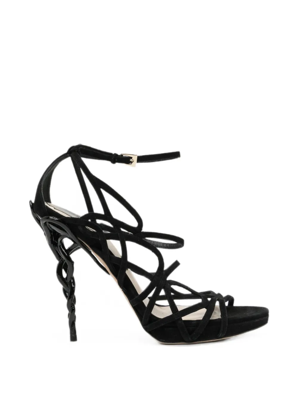 Christian Dior Pre-Owned 120mm strappy cage sandals - Black