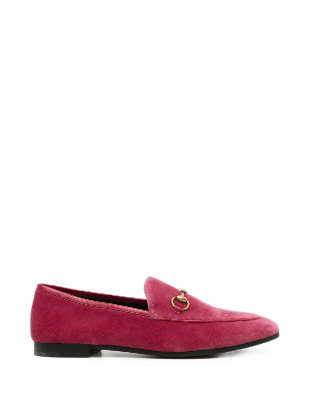 Gucci Pre-Owned Jordaan Horsebit velvet loafers - Rosa