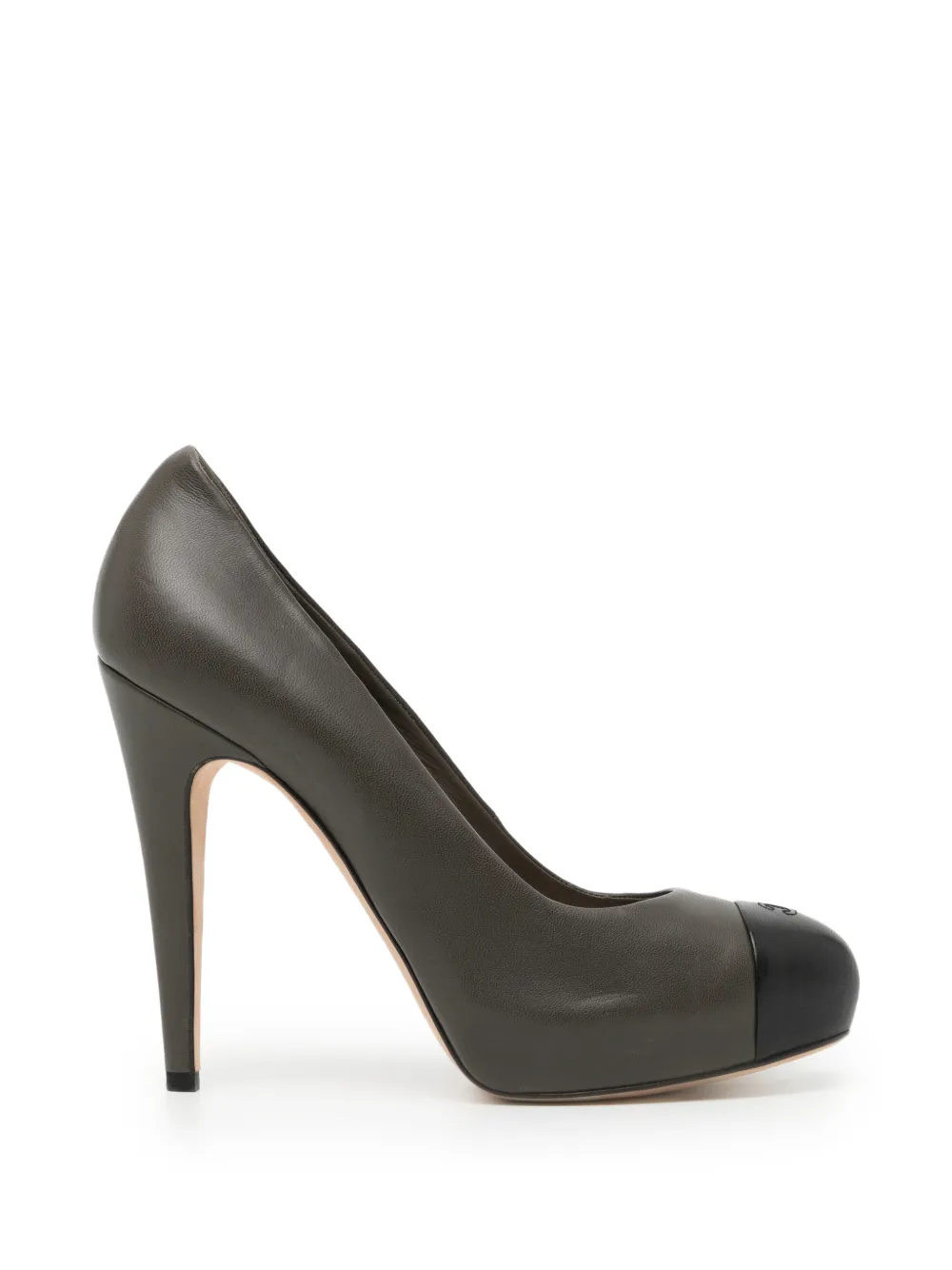 CHANEL Pre-Owned 80mm cap-toe pumps - Grey