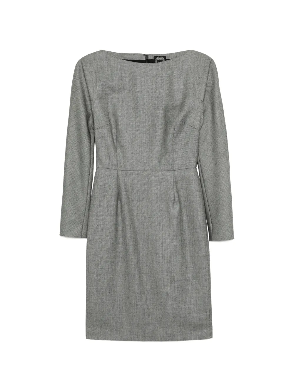 Christian Dior Pre-Owned boat-neck long-sleeve dress - Grigio