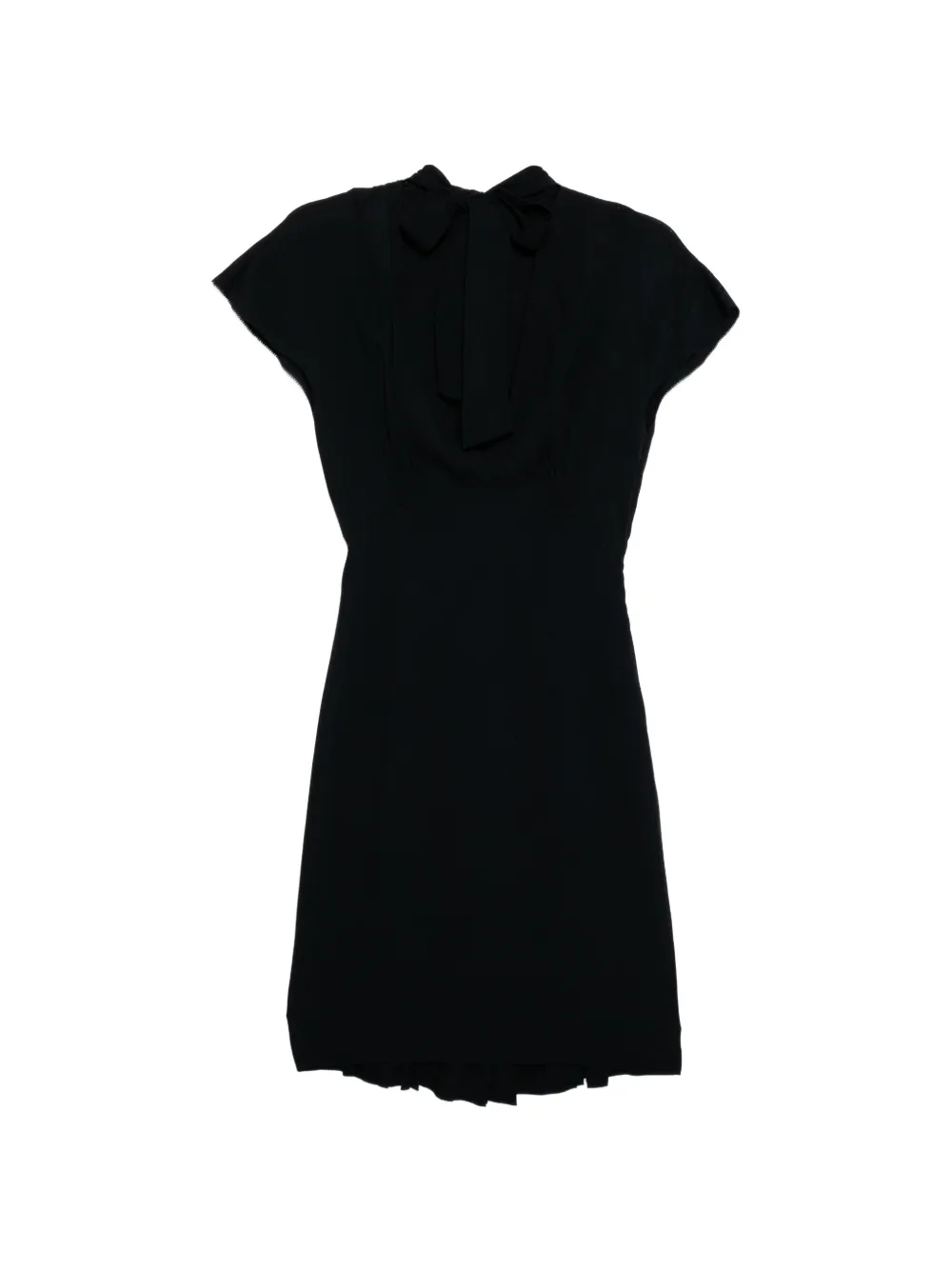 Christian Dior Pre-Owned tie-neck short-sleeve dress - Black