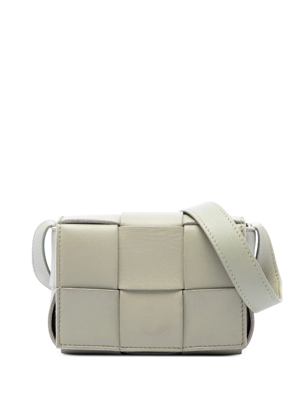 Bottega Veneta Pre-Owned 2012-2026 Candy Nappa Intrecciato Cassette crossbody bag - Grau