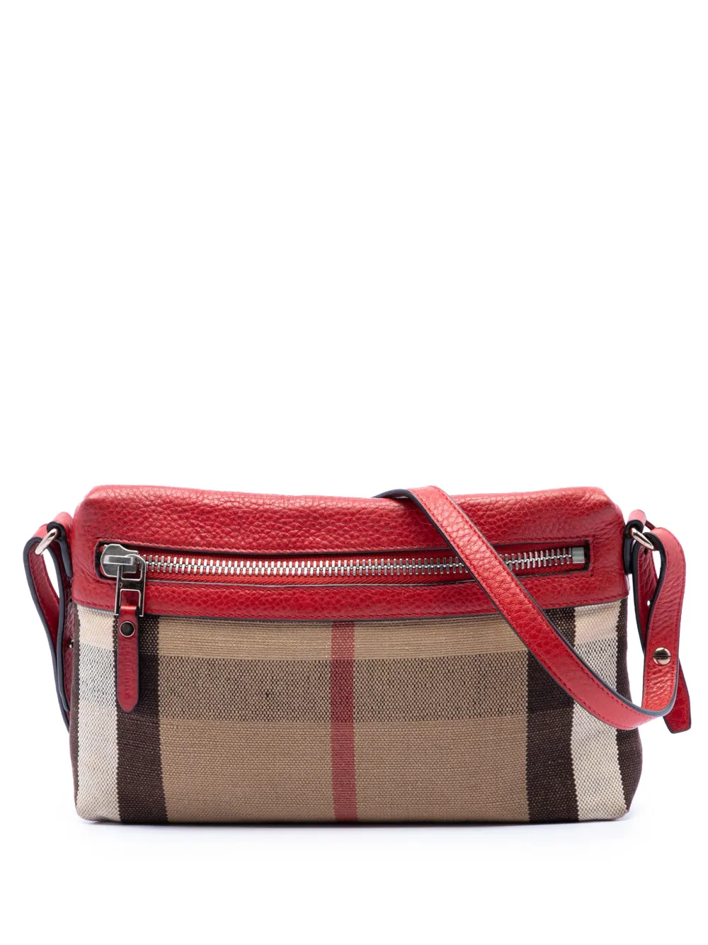 Burberry Pre-Owned 2000-2017 Small Mega Check Canvas Farley crossbody bag - Marrone