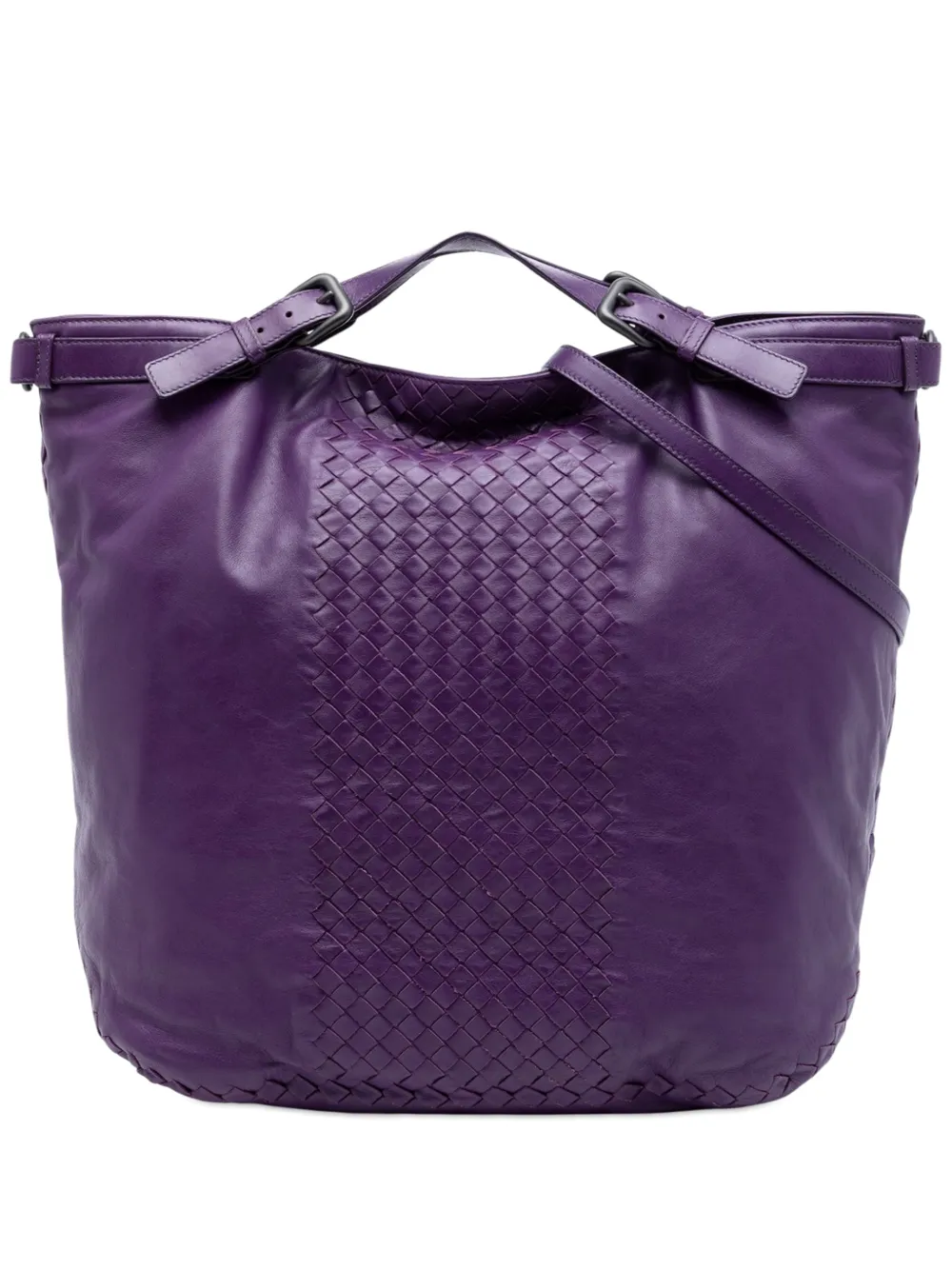 Bottega Veneta Pre-Owned 2012-2026 Intrecciato Trimmed Nappa satchel - Violett