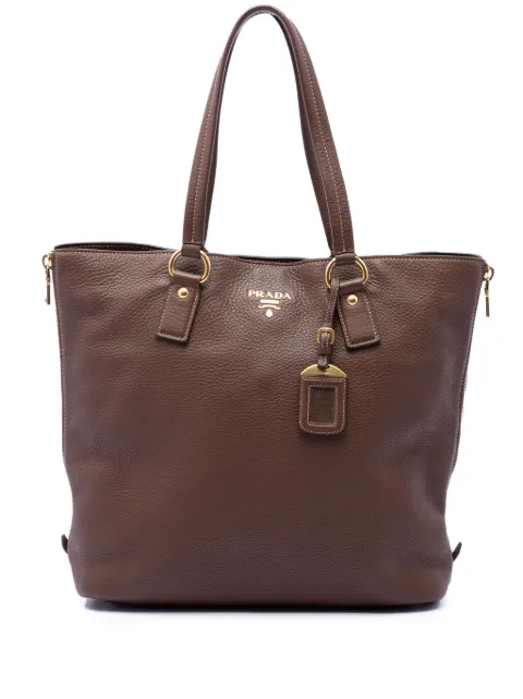 Prada Pre-Owned 2010-2026 Vitello Daino Side Zip Shopper tote bag