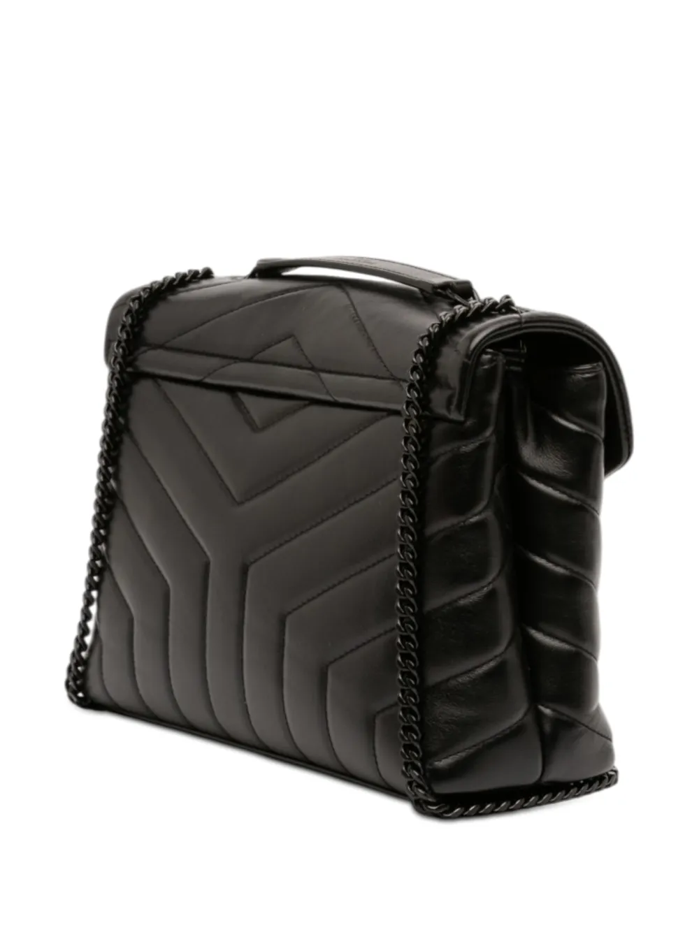  Saint Laurent Pre-owned Borsa A Spalla Loulou Piccola Con Monograma 2019 - Nero 