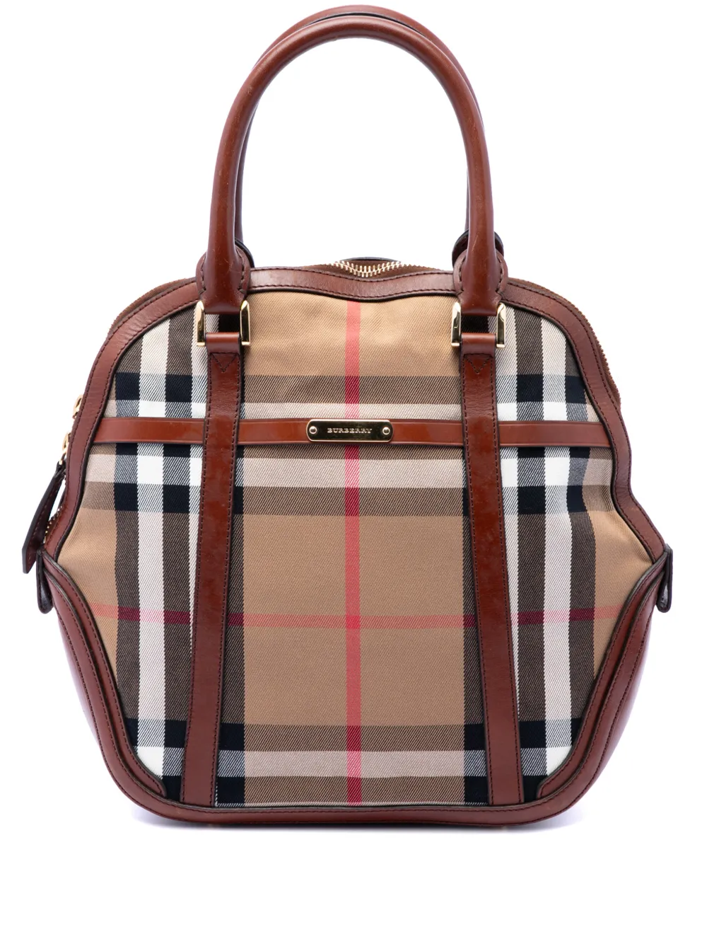 Burberry Pre-Owned 2000-2017 Medium House Check Canvas Bridle Orchard handbag - Brown