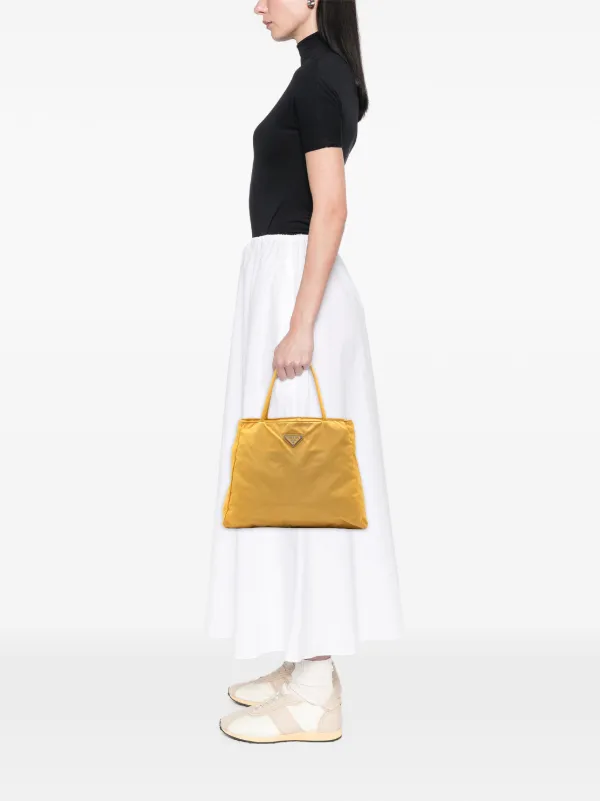 Prada Pre-Owned 2000-2013 Tessuto City Tote Bag | Yellow | FARFETCH