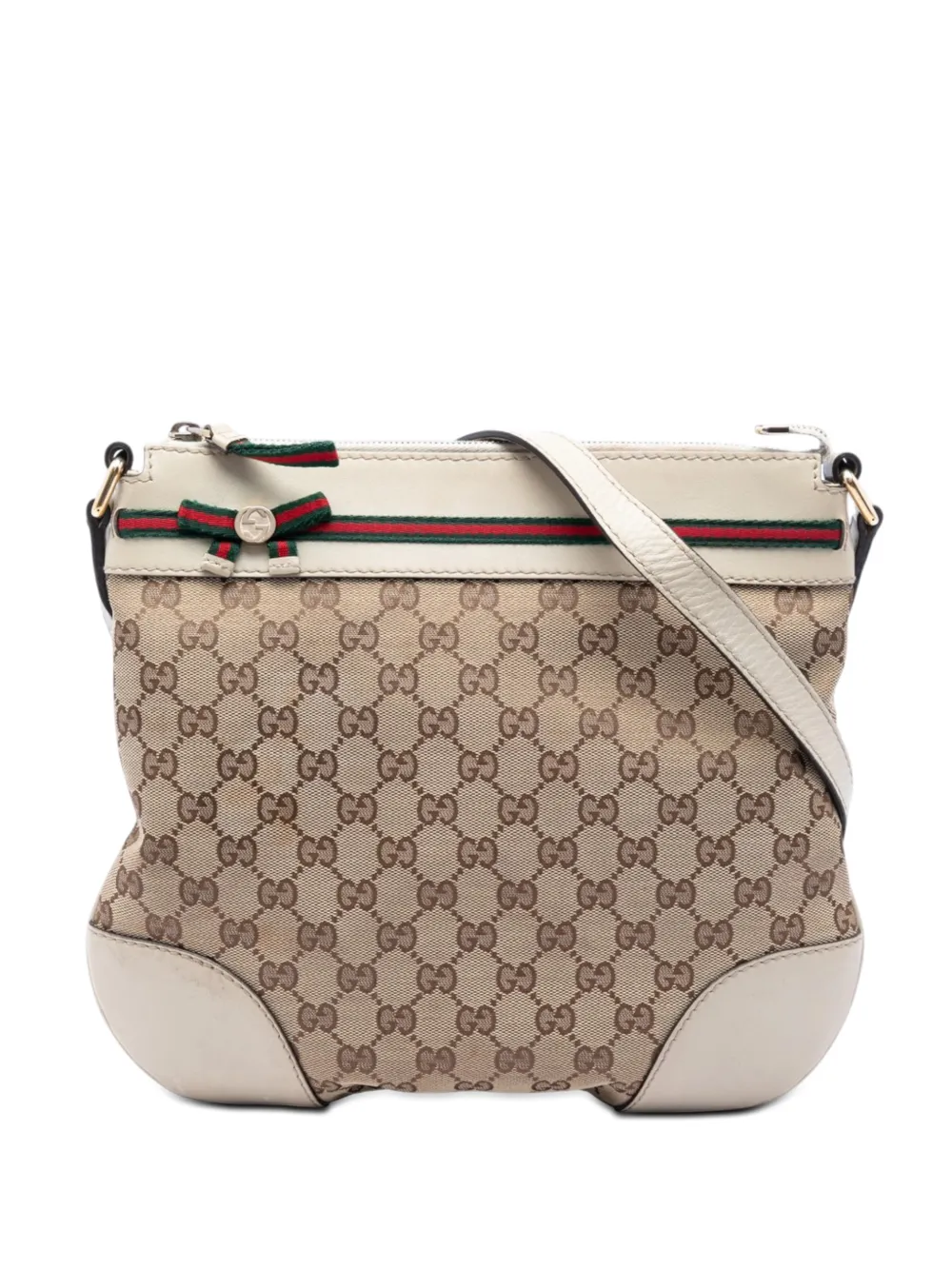 Gucci Pre-Owned 2016-2026 GG Canvas Web Mayfair crossbody bag - Toni neutri