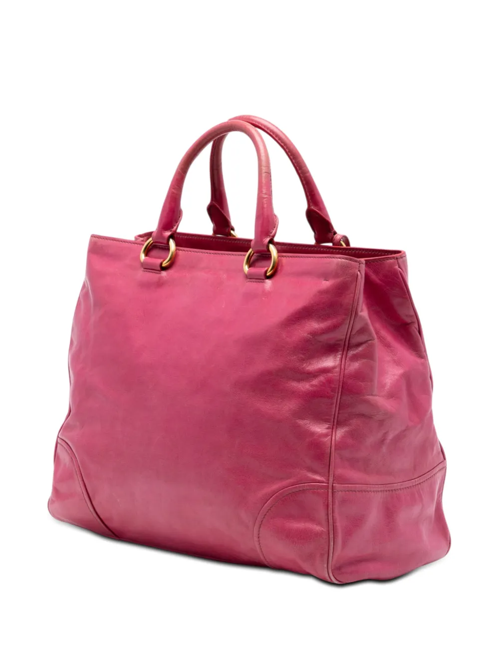 Prada Pre-owned 2010-2026 Vitello Shine Satchel in Pink, view 3