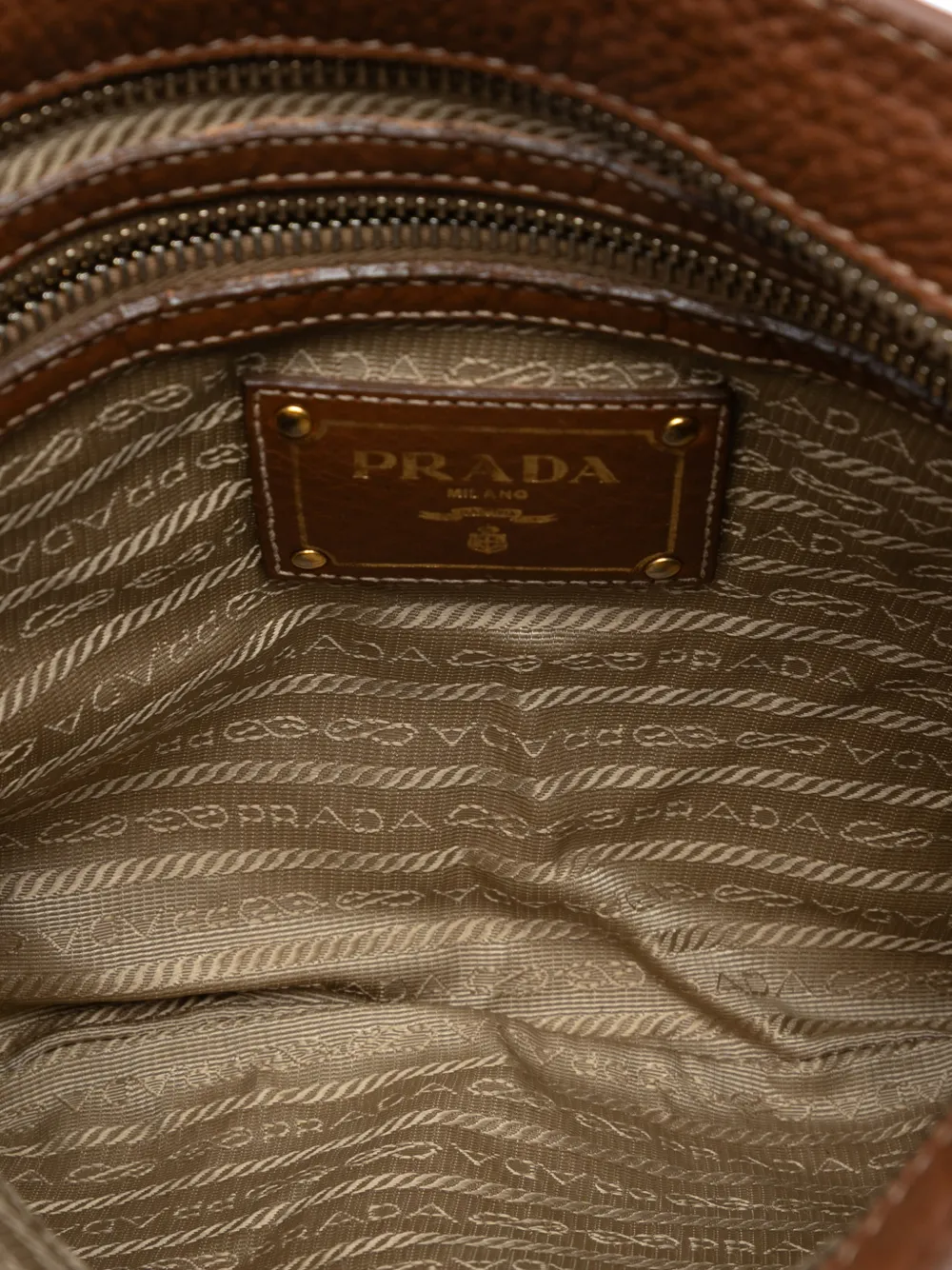 Prada Pre-owned 2010-2026 Canvas Canapa Logo Crossbody Bag in Neutrals, view 5