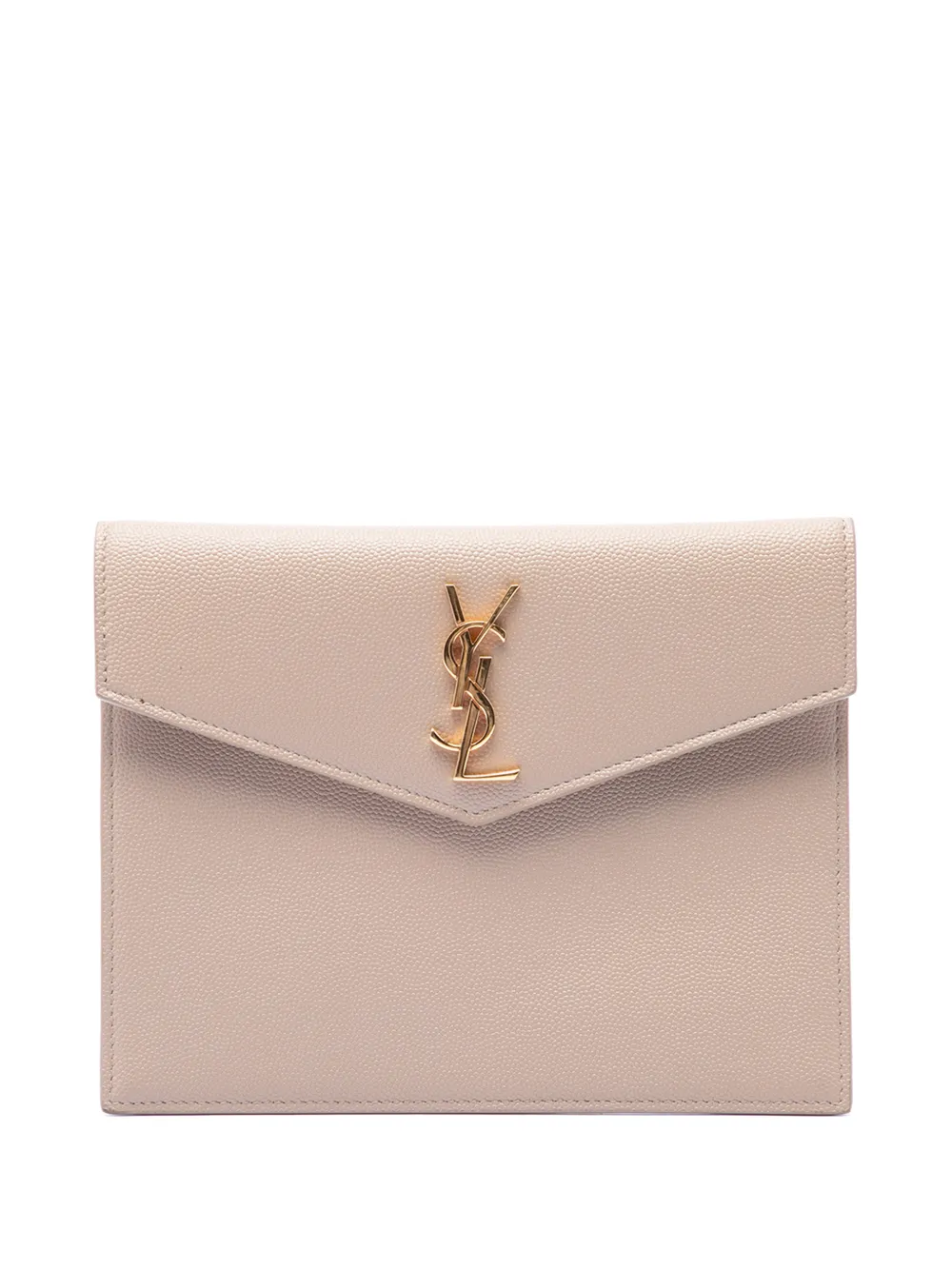 Saint Laurent Pre-Owned 2021 Baby Grain De Poudre Uptown Pouch clutch bag - Toni neutri
