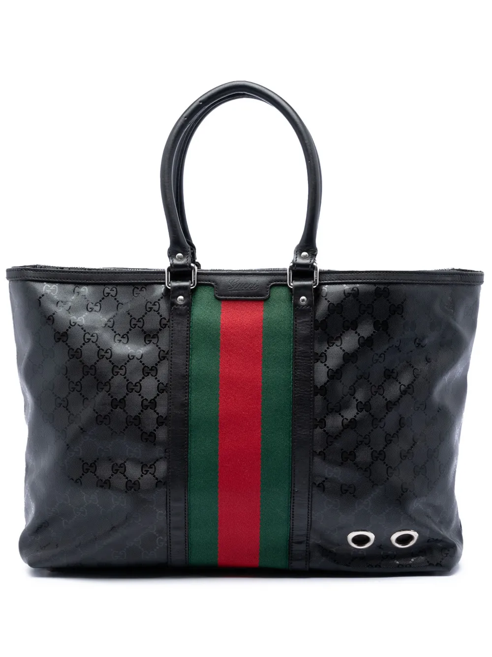 Gucci Pre-Owned 2016-2026 Fiat 500 Large GG Imprime Web tote bag - Nero