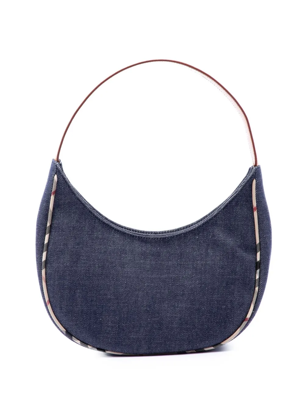 Burberry Pre-Owned 2000-2017 House Check Trimmed Denim shoulder bag - Blue