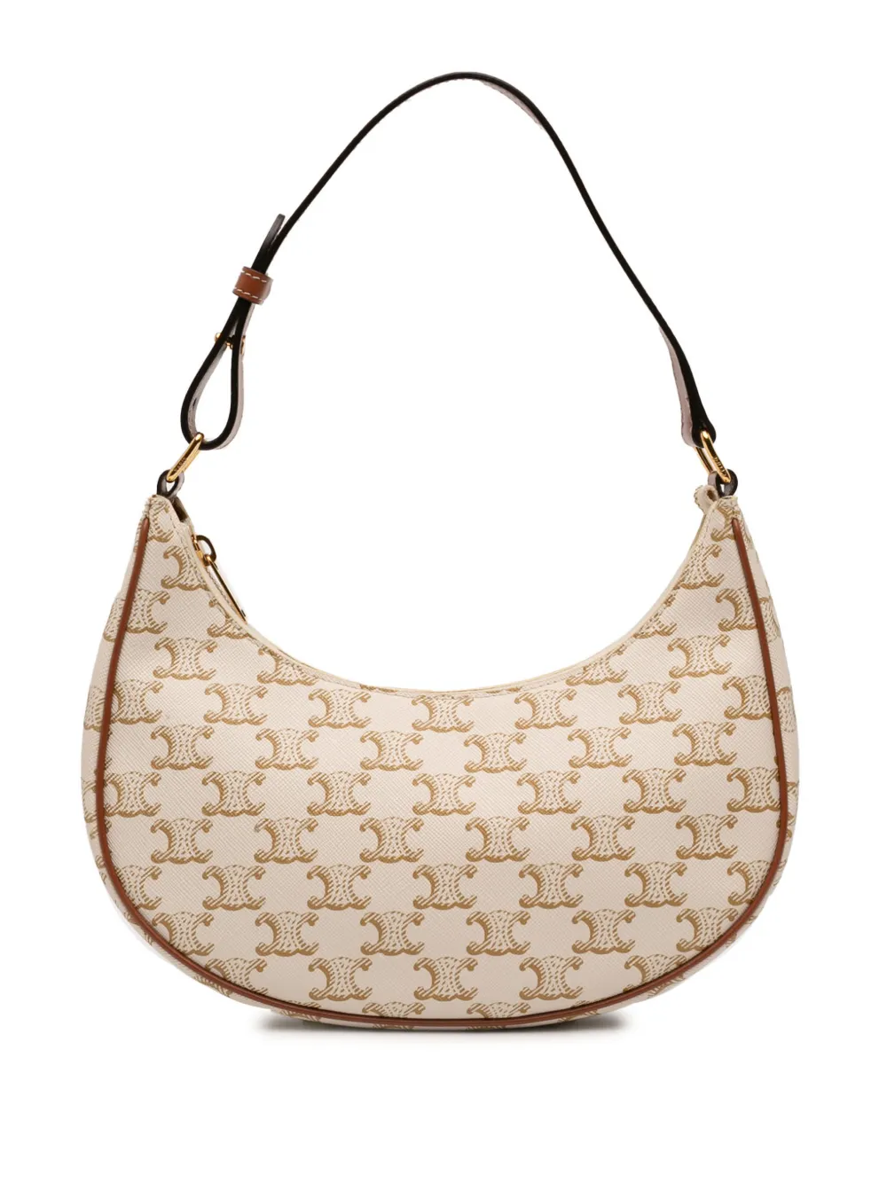 Celine Pre-Owned 2021 Triomphe Coated Canvas Ava shoulder bag - Brown