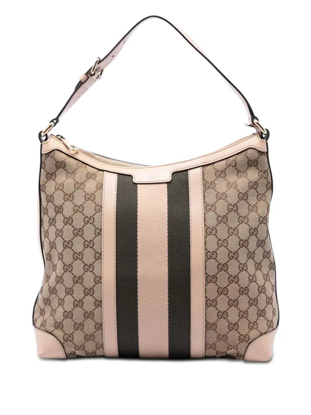 Gucci Pre-Owned 2016-2026 Medium GG Canvas Web shoulder bag - Toni neutri