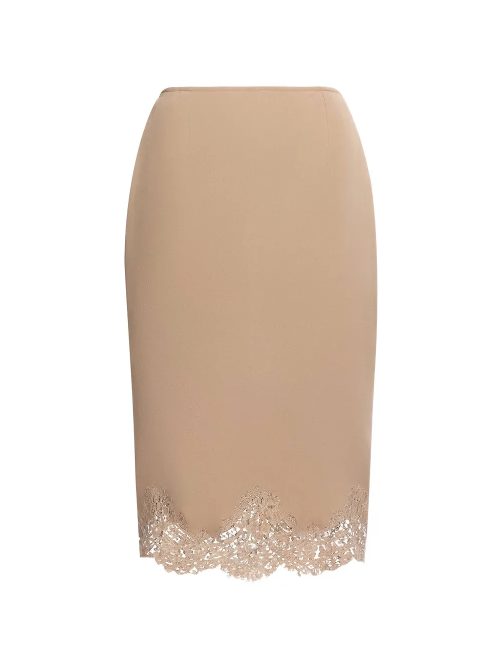 Elie Saab lace-trim pencil midi skirt - Neutrals