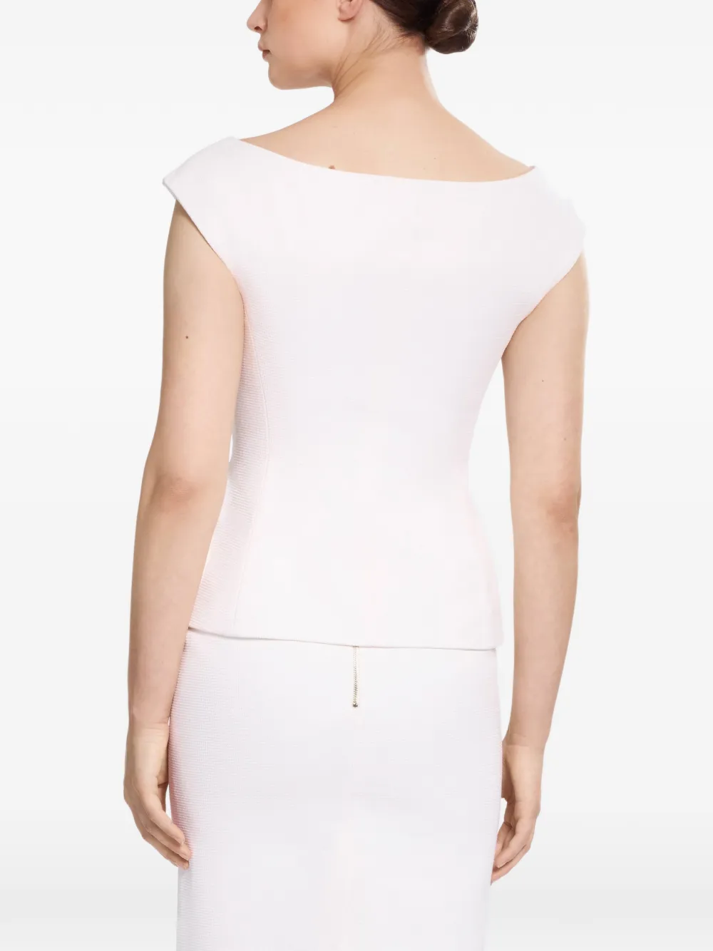 Elie Saab Piqué blouse met dubbele rij knopen Wit