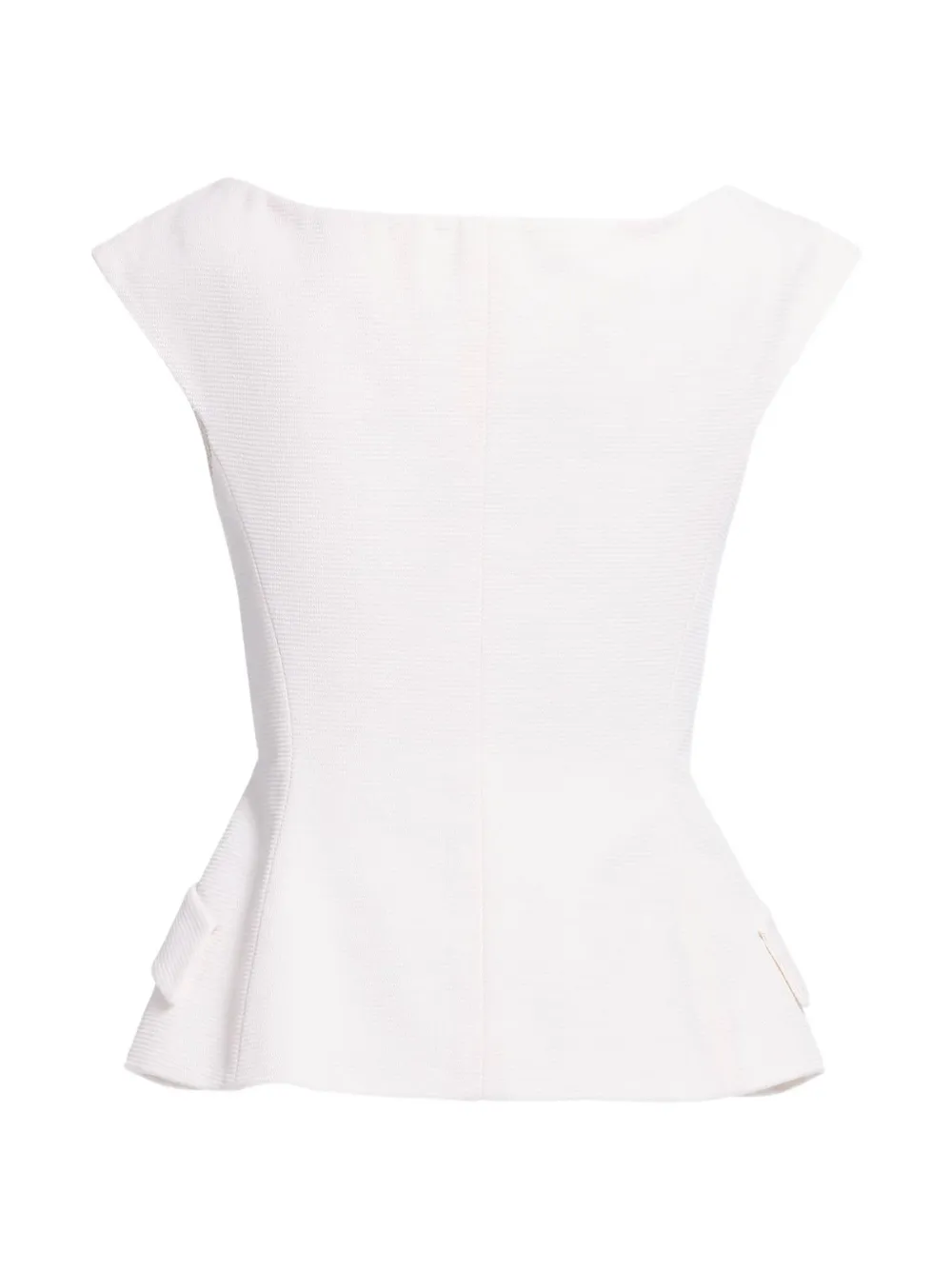 Elie Saab Piqué blouse met dubbele rij knopen Wit