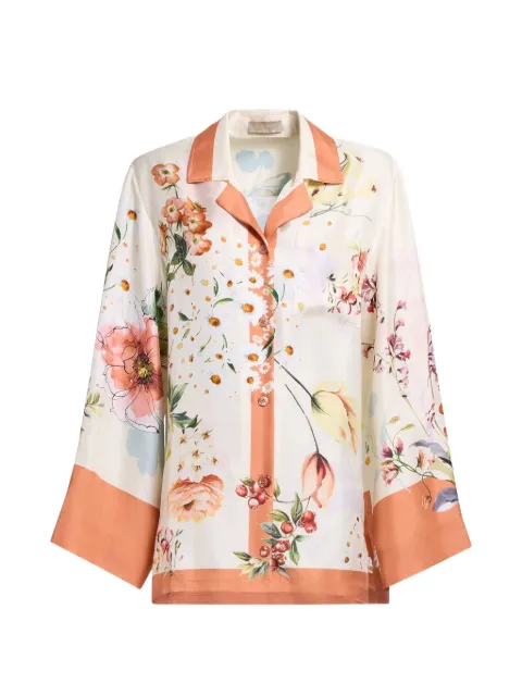 Elie Saab camisa de seda con estampado floral