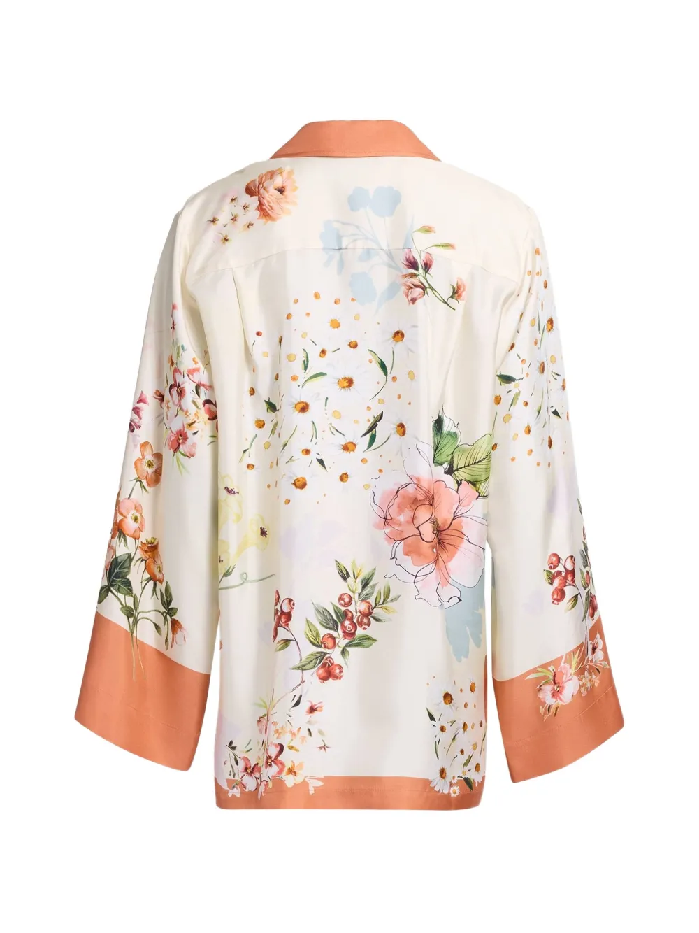 Elie Saab Zijden blouse met bloemenprint Beige