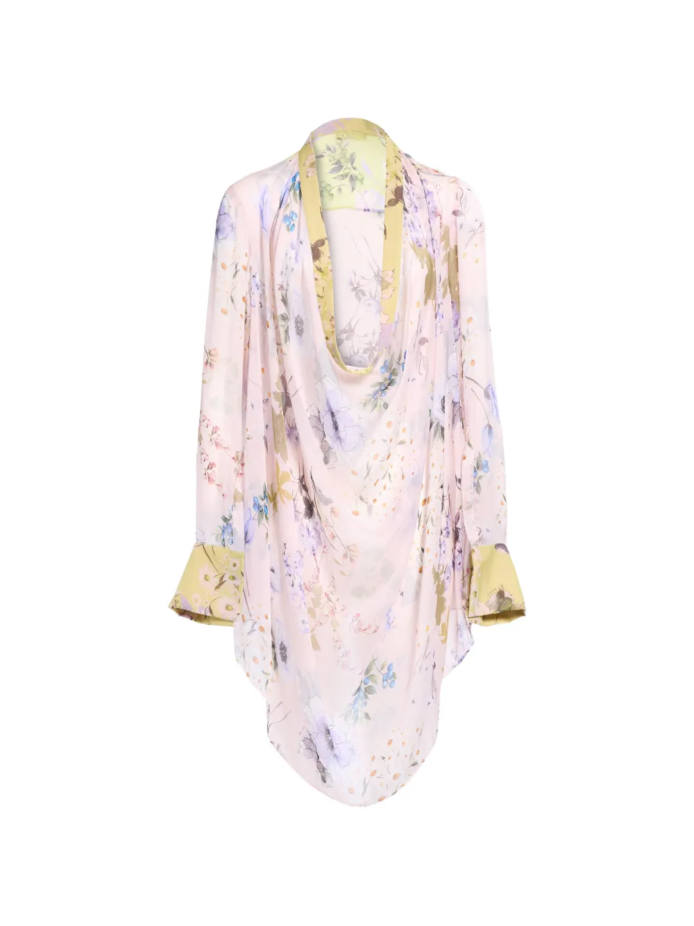 Elie Saab garden-print silk blouse - Pink