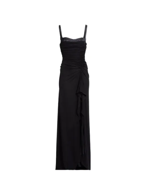 Elie Saab vestido largo con diseño fruncido