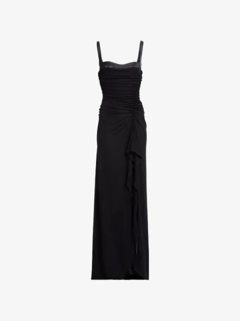 Elie Saab vestido largo con diseño fruncido