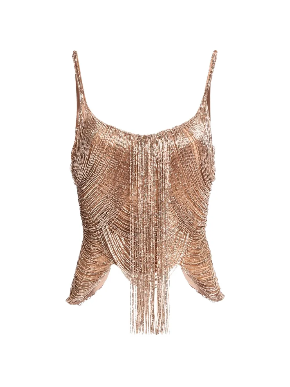 Elie Saab Top con ricamo - Oro