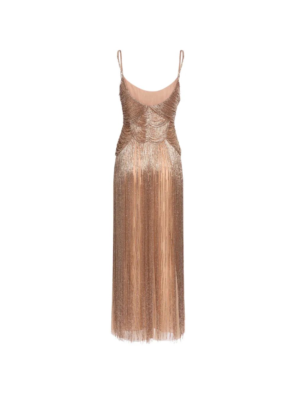 Elie Saab Maxi-jurk met geborduurde kralen Goud