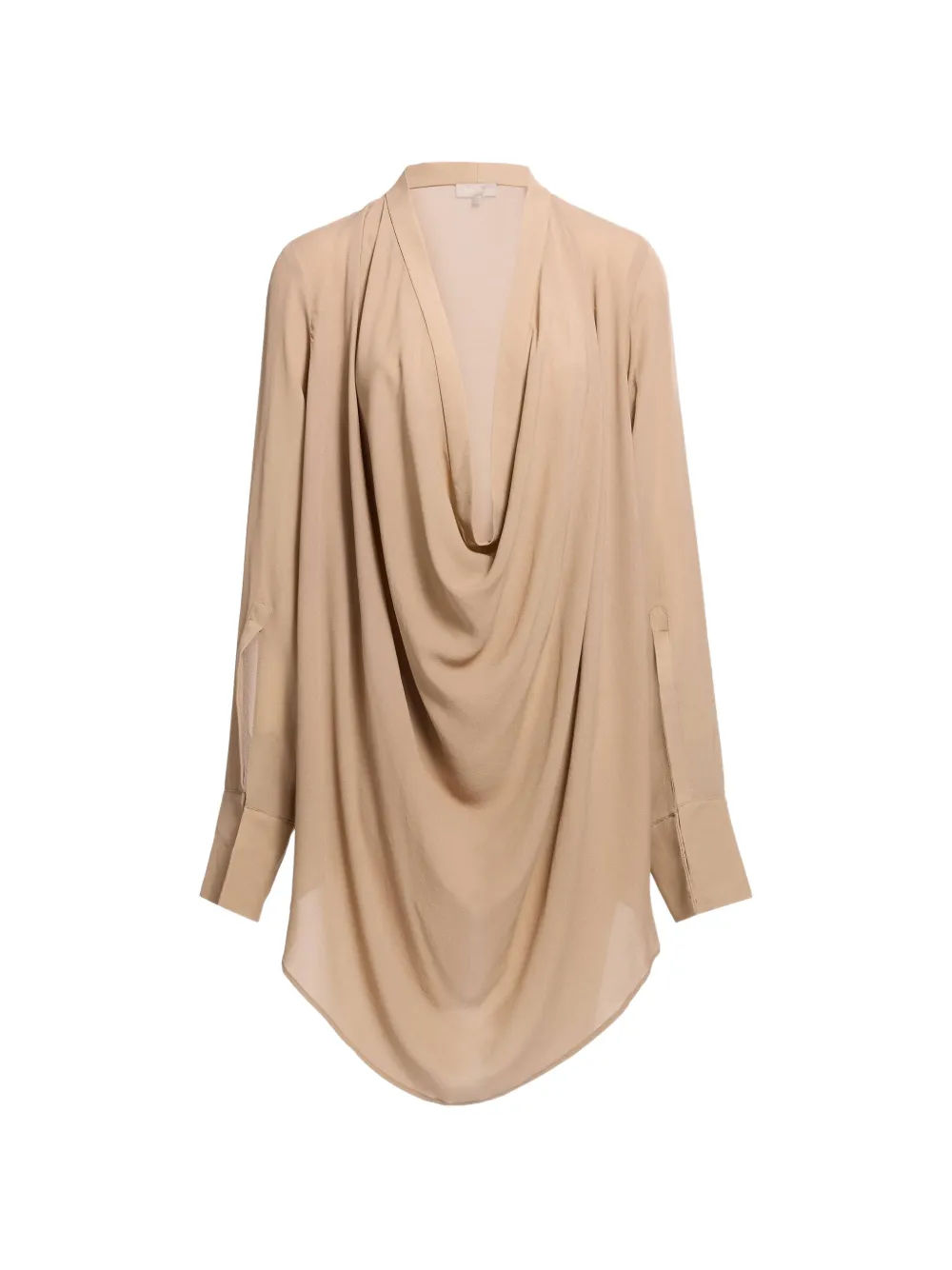 Elie Saab draped silk blouse - Neutrals