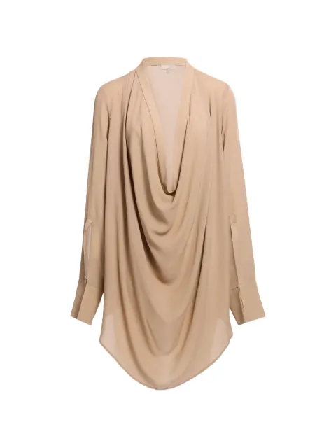 Elie Saab blusa de seda con diseño drapeado