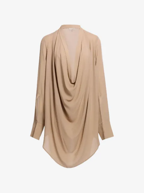 Elie Saab blusa de seda con diseño drapeado