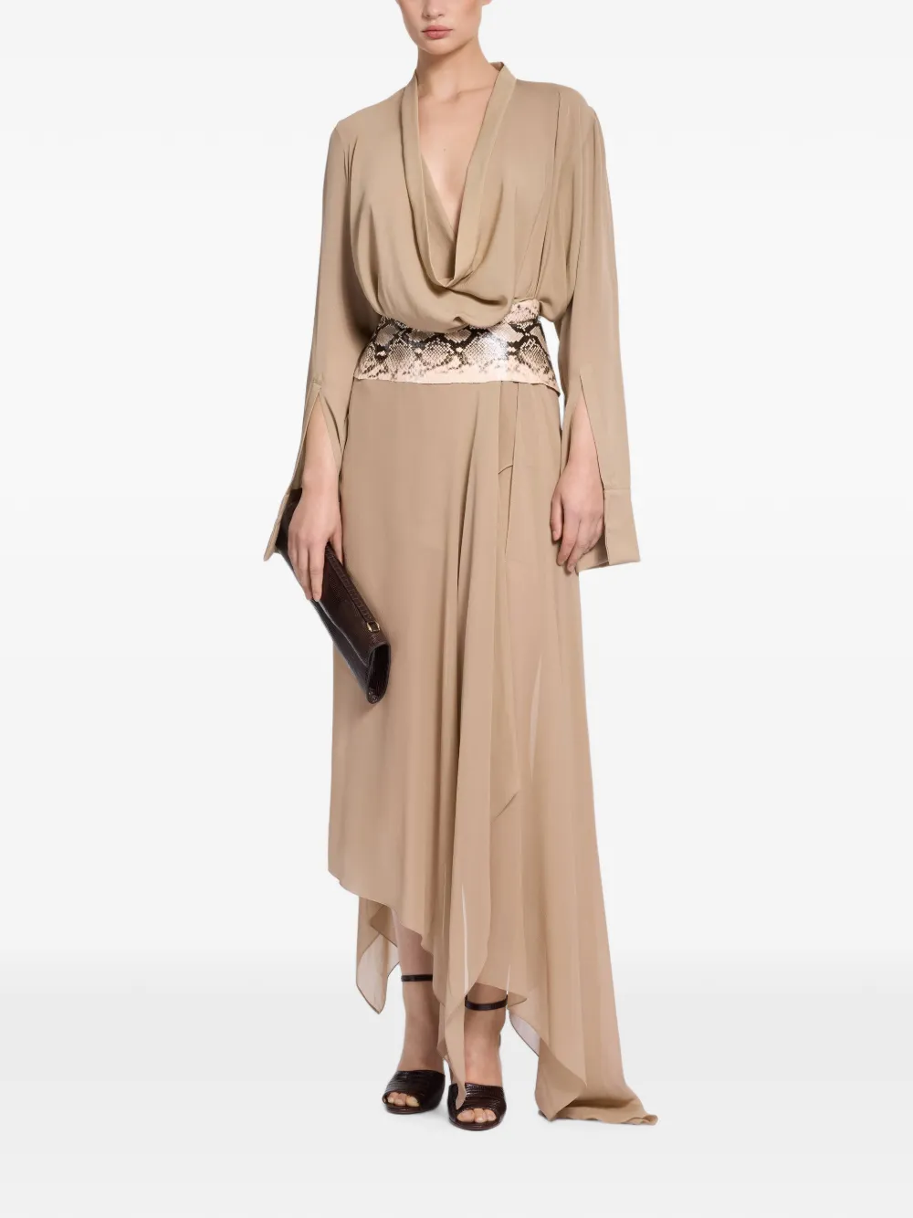 Elie Saab Gedrapeerde blouse Beige