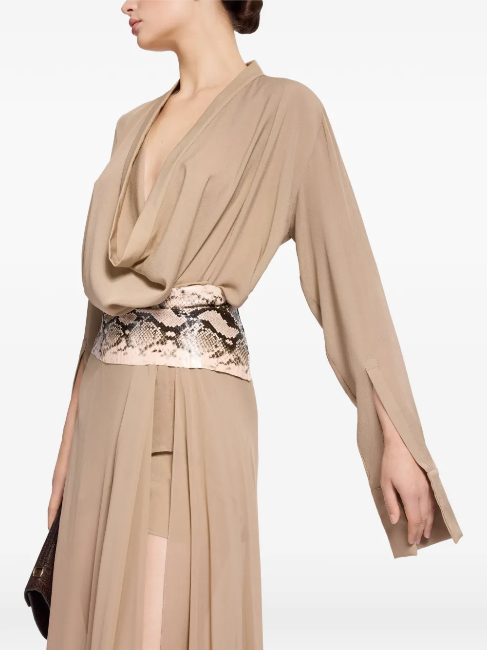 Elie Saab Gedrapeerde blouse Beige