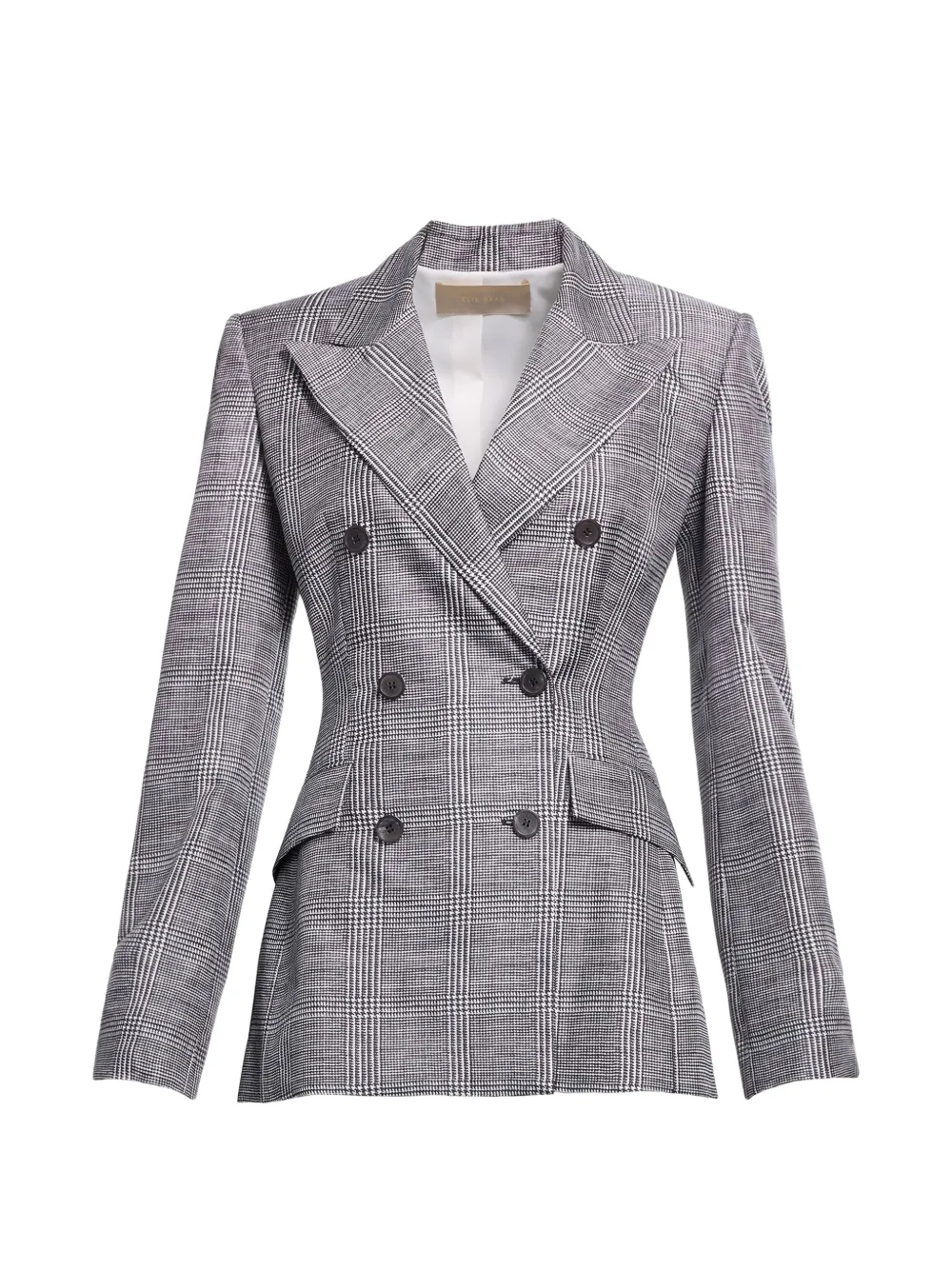 Elie Saab Blazer doppiopetto con motivo Principe di Galles - Grigio