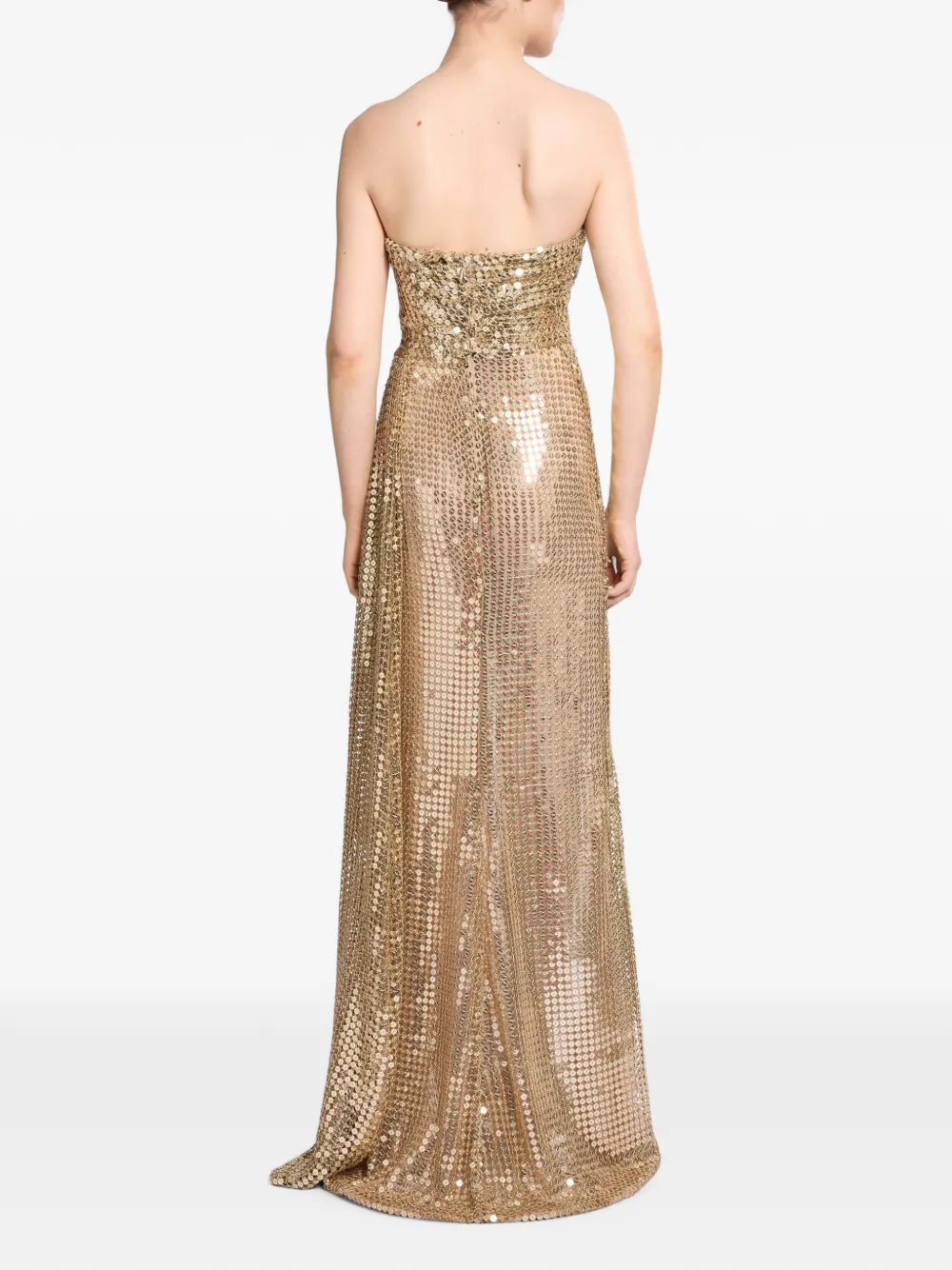 Elie Saab Maxi-jurk verfraaid met pailletten Goud